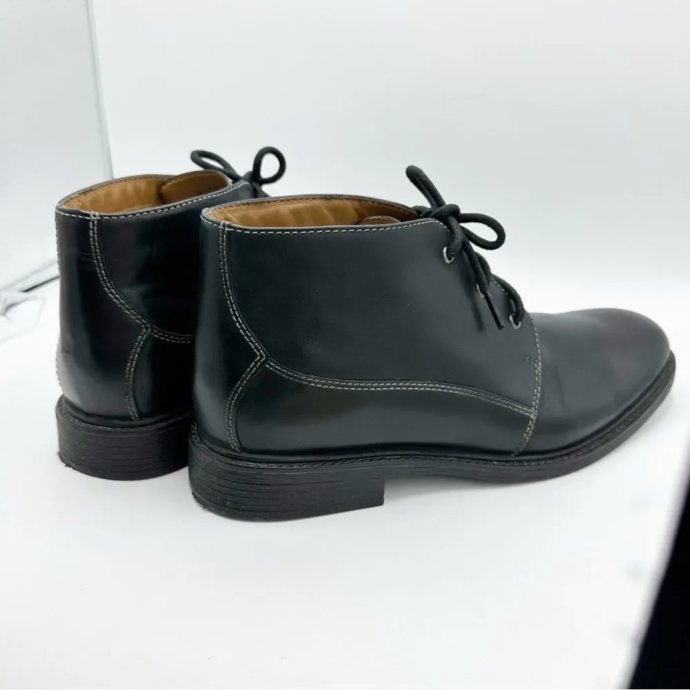 BOSTONIAN Leather Brently Style‎ Chukka Low Boot Shoe BLACK Mens Size 11.5